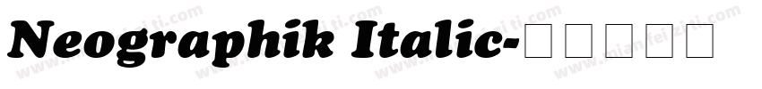 Neographik Italic字体转换